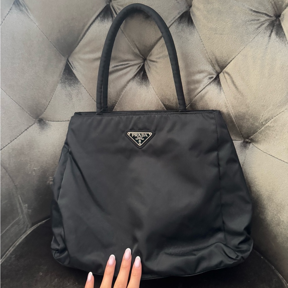 Prada Black Nylon Tote Bag